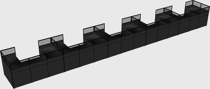 U-shaped cubicle
