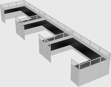 U-shaped cubicle