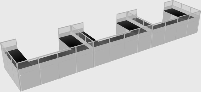 U-shaped cubicle