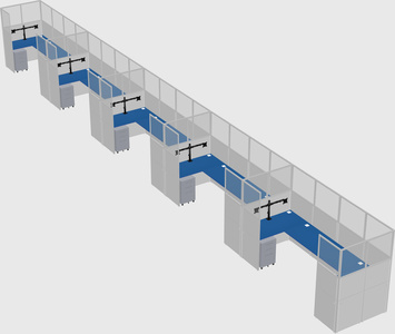 U-shaped cubicle
