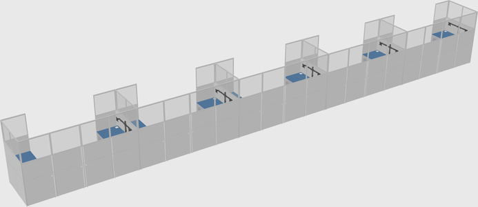 U-shaped cubicle