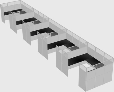 U-shaped cubicle