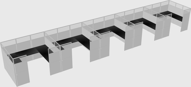 U-shaped cubicle
