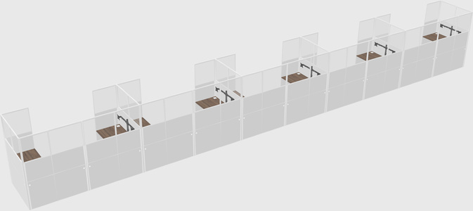 U-shaped cubicle