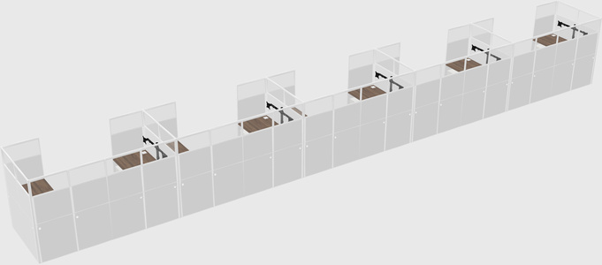 U-shaped cubicle