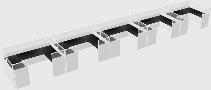 U-shaped cubicle
