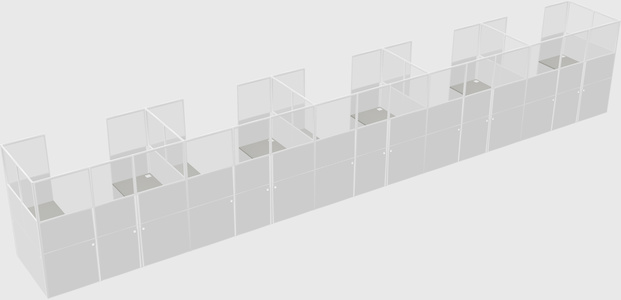 U-shaped cubicle