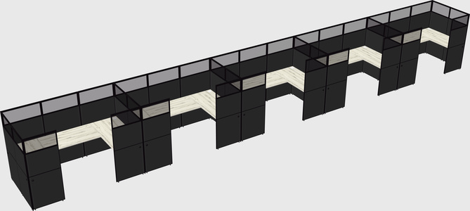 U-shaped cubicle