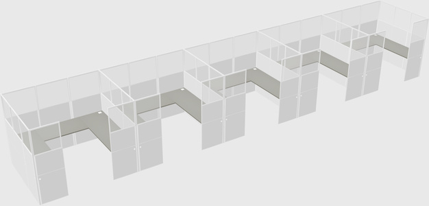 U-shaped cubicle