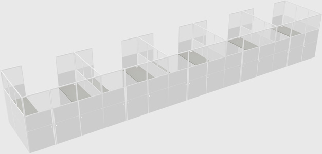 U-shaped cubicle
