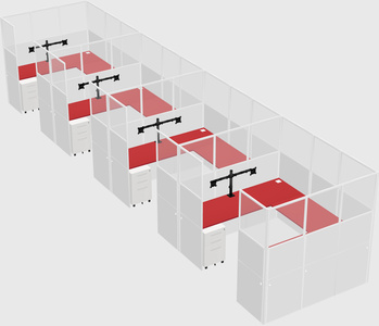 U-shaped cubicle