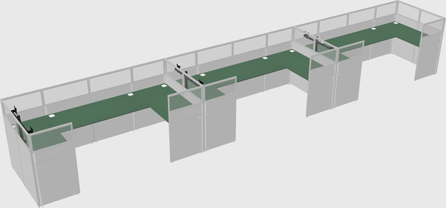U-shaped cubicle