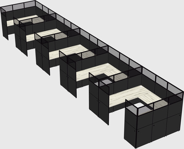 U-shaped cubicle