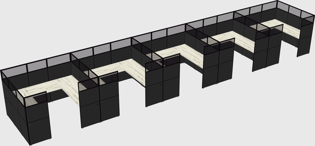 U-shaped cubicle