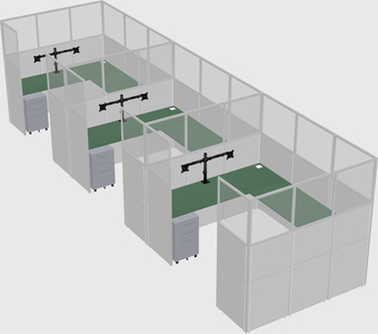 U-shaped cubicle
