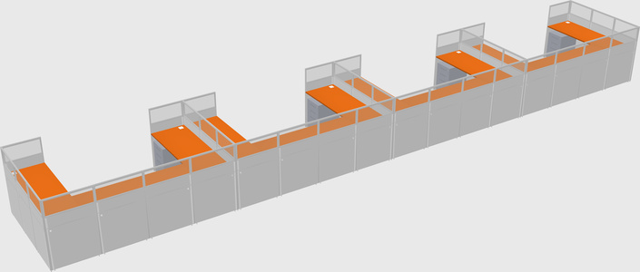 U-shaped cubicle