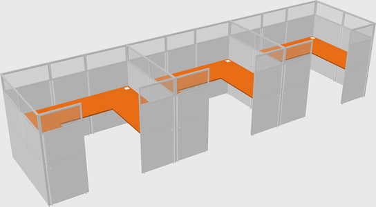 U-shaped cubicle