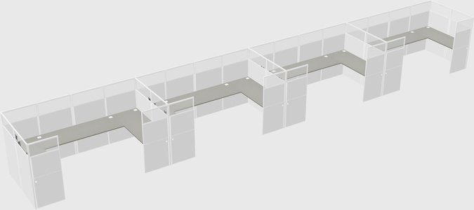 U-shaped cubicle