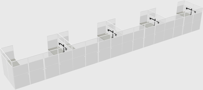 U-shaped cubicle