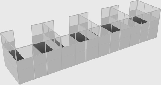 U-shaped cubicle