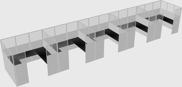 U-shaped cubicle