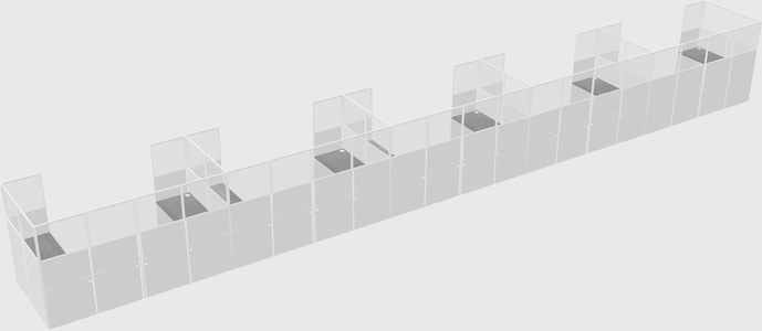 U-shaped cubicle