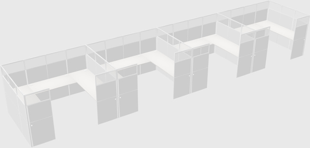 U-shaped cubicle