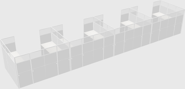 U-shaped cubicle