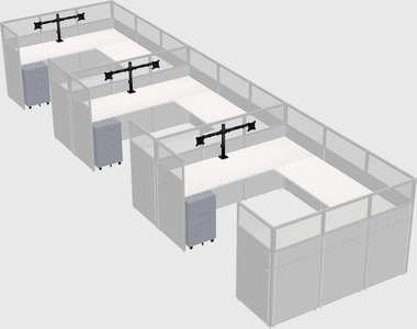 U-shaped cubicle