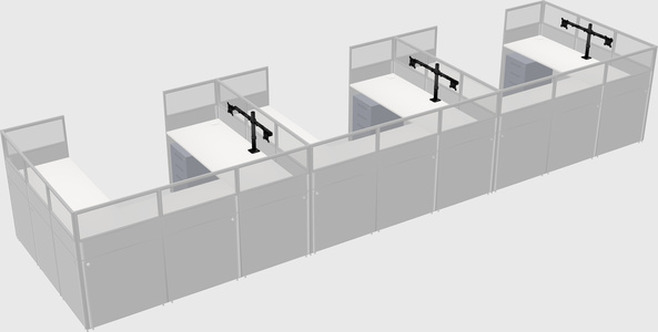 U-shaped cubicle
