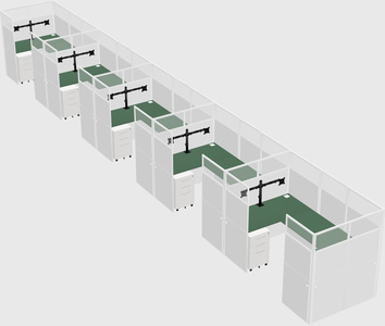 U-shaped cubicle