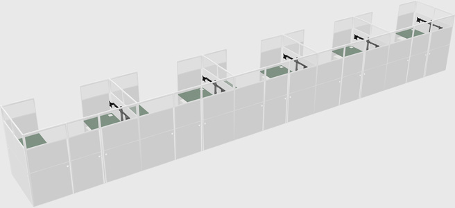 U-shaped cubicle