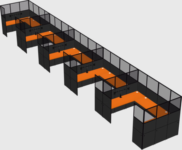 U-shaped cubicle