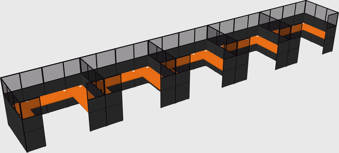 U-shaped cubicle