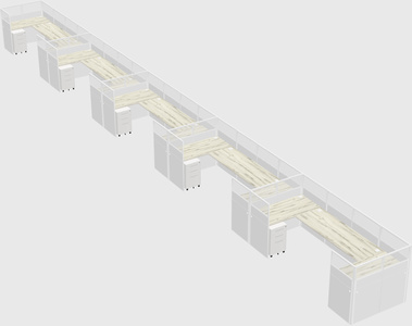 U-shaped cubicle