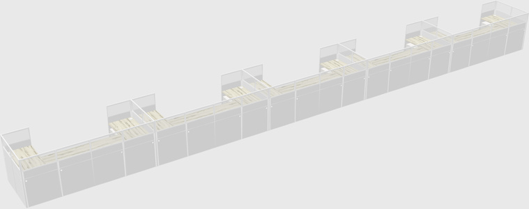 U-shaped cubicle