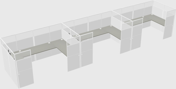 U-shaped cubicle