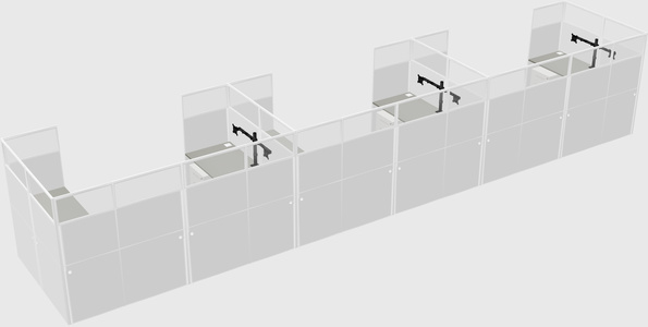 U-shaped cubicle