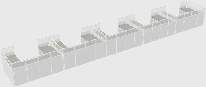 Cabine en u