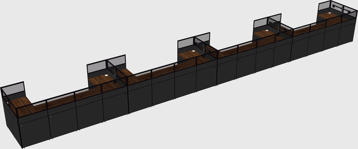 U-shaped cubicle