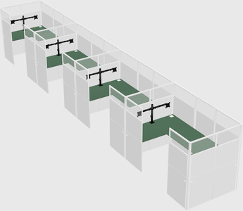 U-shaped cubicle