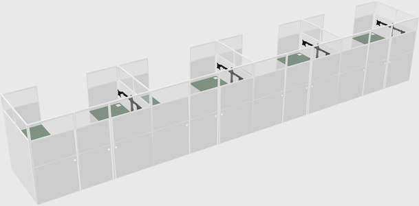 U-shaped cubicle