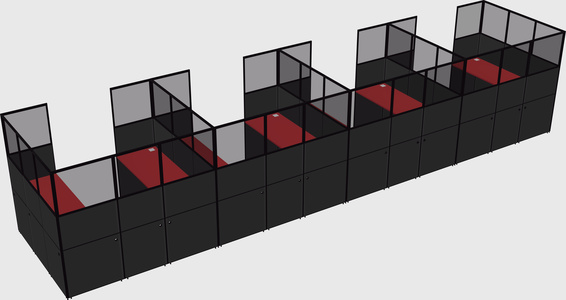 U-shaped cubicle