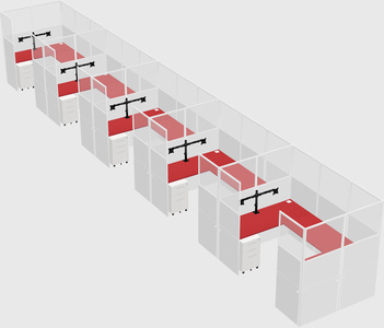 U-shaped cubicle