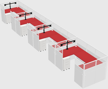 U-shaped cubicle