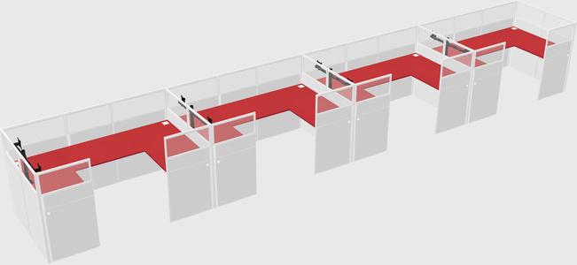 U-shaped cubicle