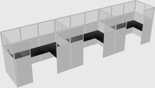U-shaped cubicle