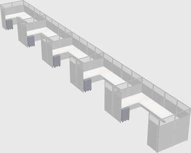 U-shaped cubicle