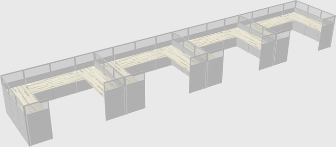 U-shaped cubicle