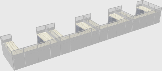U-shaped cubicle